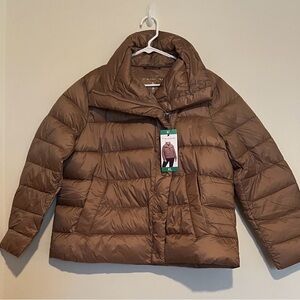 Tahari Tan Puffer Jacket XL